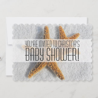 Starfish Beach Boy or Girl Baby Shower Invitations
