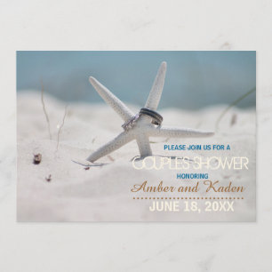 Starfish Beach Couples Shower Invitation