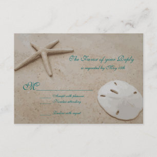 Starfish Beach Destination Wedding RSVP Cards