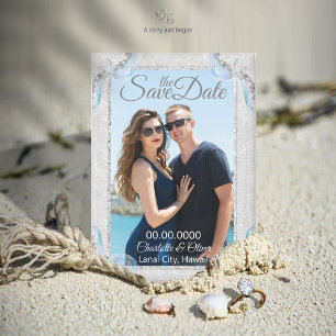 Starfish Beach Dream Wedding Photo Magnet