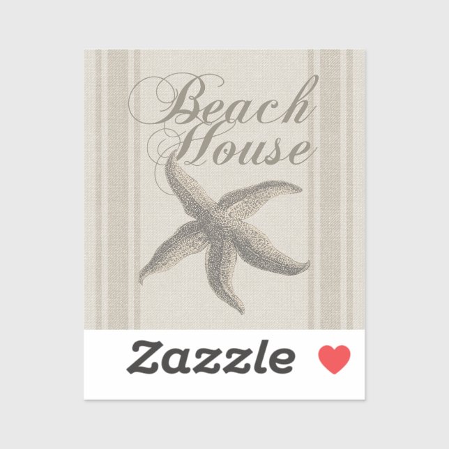Starfish Beach House Seashore Coastal (Sheet)