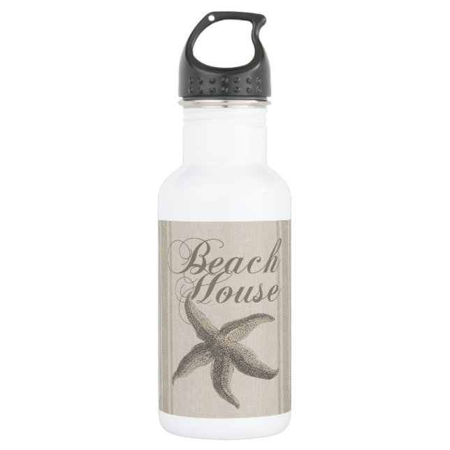 Starfish Beach House Seashore Coastal 532 Ml Water Bottle (Front)