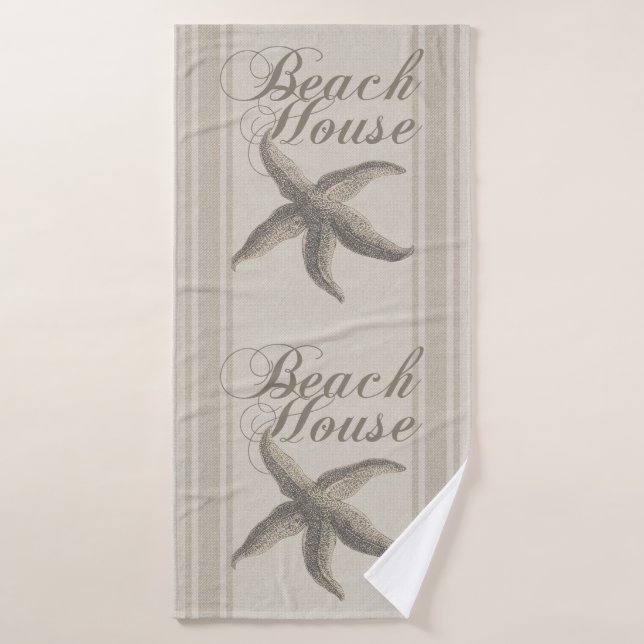 Starfish Beach House Seashore Coastal Bath Towel Set (Bath Towel)