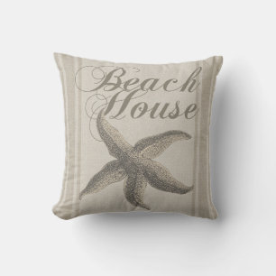 Starfish Beach House Seashore Coastal Cushion