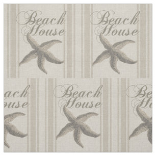 Starfish Beach House Seashore Coastal Fabric