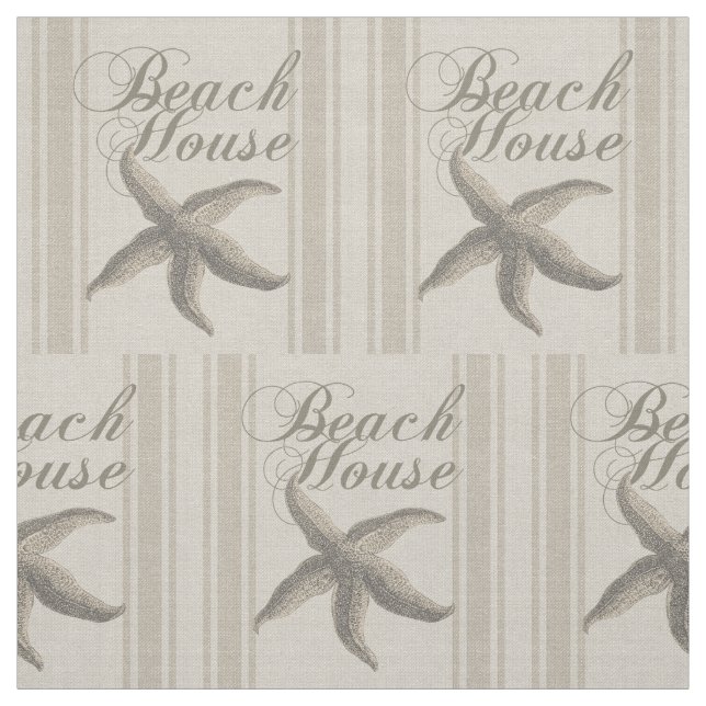 Starfish Beach House Seashore Coastal Fabric (Swatch)