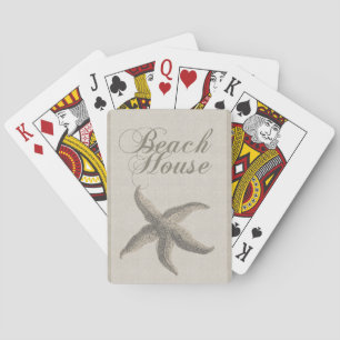 Starfish Beach House Seashore Coastal Playing Cards