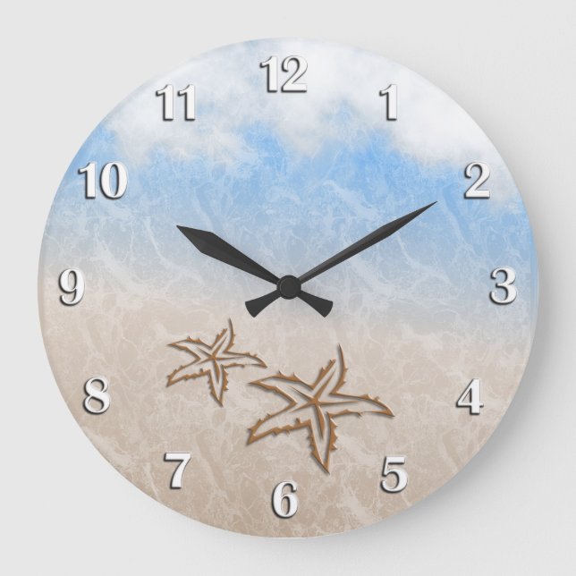 Starfish Beach Large Clock (Front)