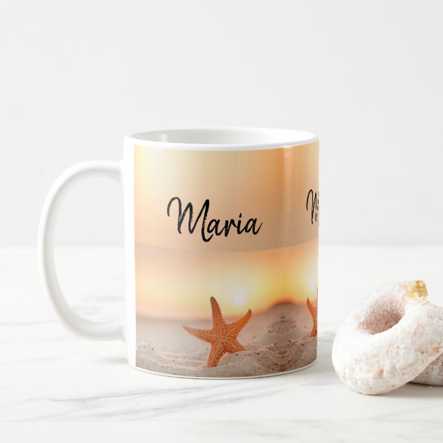 Starfish Beach Mug (With Donut)