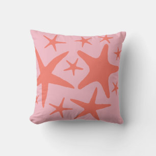 Starfish Beach Ocean Mermaid Throw Pillow
