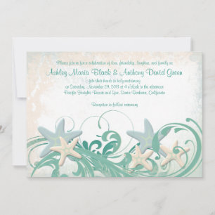 Starfish Beach or Destination Wedding Invitation