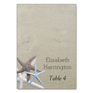 Starfish Beach Sand Name Escort Cards