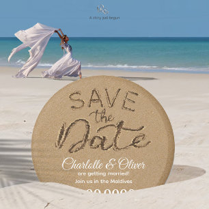 Starfish Beach Save the Date Destination Magnet