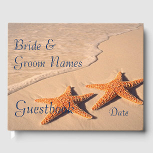 Starfish Beach Seaside Wedding or Shower Guestbook