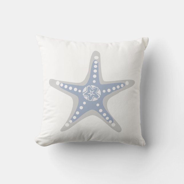 Starfish beach  summer nautical  design cushion (Front)