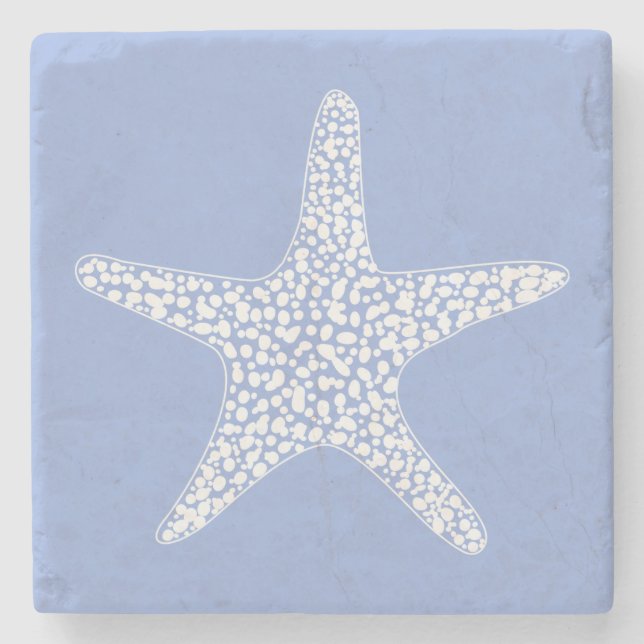 Starfish beach  summer nautical  design stone coaster (Front)