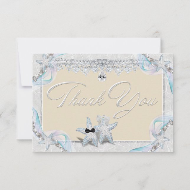 Starfish Beach Thank You Card (Front)