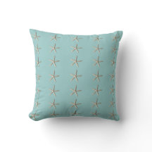Starfish Beach Throw Pillow