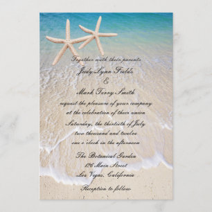 Starfish Beach Wedding Invitation