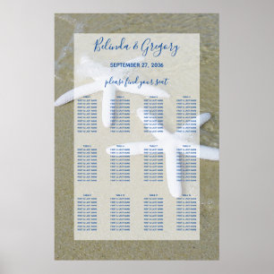 Starfish Beach Wedding Seating Chart