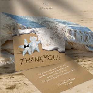 Starfish Beach Wedding Thank You Card