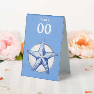 Starfish blue white wedding anniversary luxurious