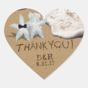Starfish Bride Groom Sticker