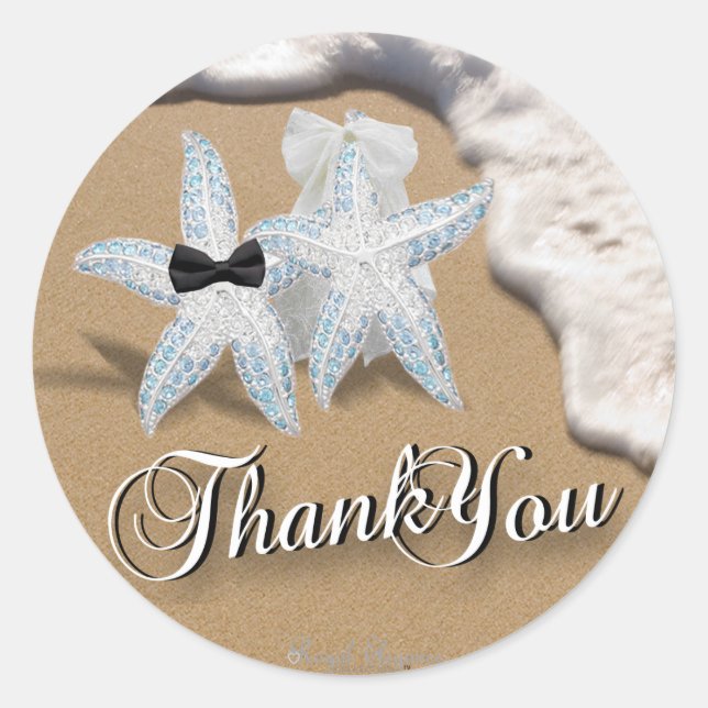 Starfish Bride Groom Sticker (Front)