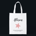 Starfish Bridesmaid Tote Bag for Wedding, Pink<br><div class="desc">Fill this lovely bag with the accessories your girls need for your bachelorette or wedding weekend!</div>