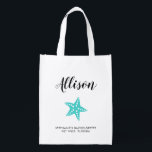 Starfish Bridesmaid Tote Bag for Wedding Turquoise<br><div class="desc">Fill this lovely bag with the accessories your girls need for your bachelorette or wedding weekend!</div>