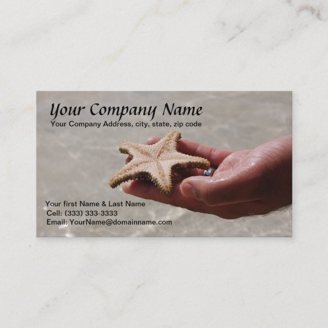 Starfish Business Card Template (Front)