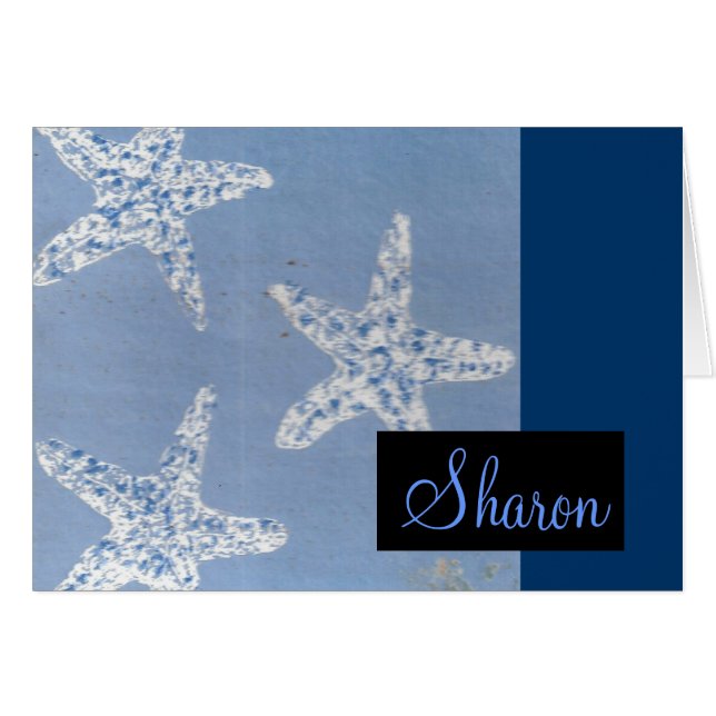 Starfish Card with Name (Front Horizontal)