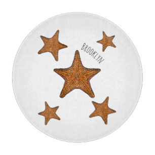 Starfish cartoon illustration cutting board