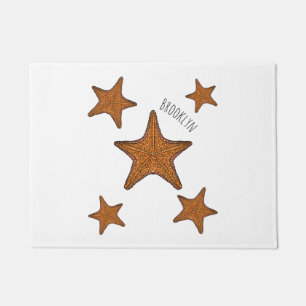 Starfish cartoon illustration doormat