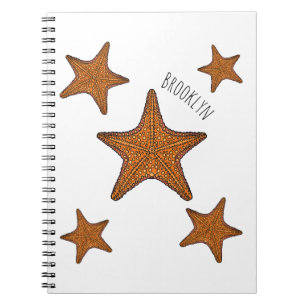 Starfish cartoon illustration notebook