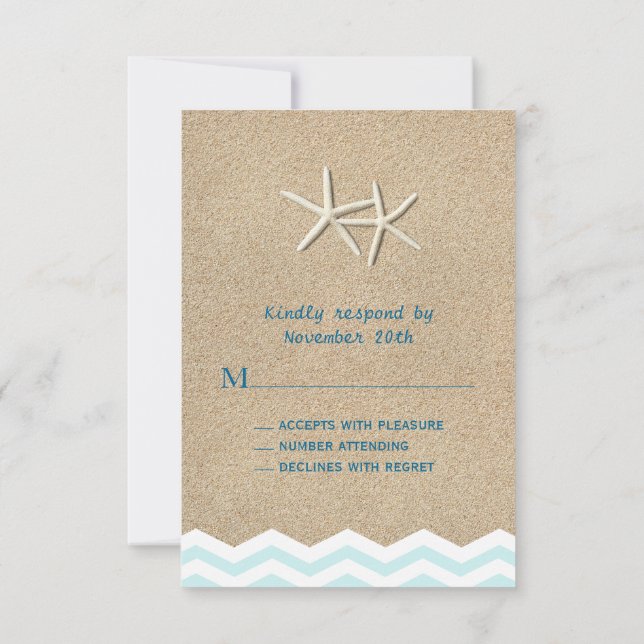Starfish Chevron RSVP (Back)