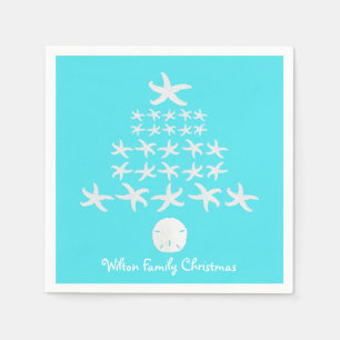 Starfish Christmas Tree Personalised Napkins