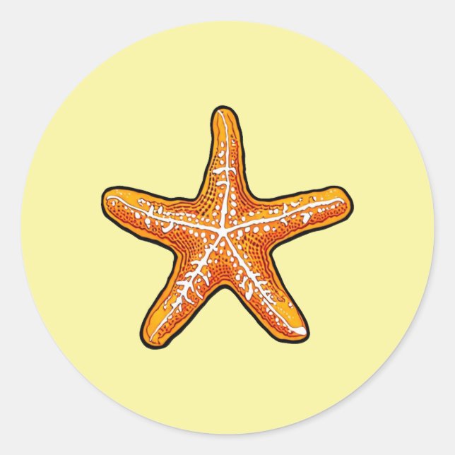Starfish Classic Round Sticker (Front)