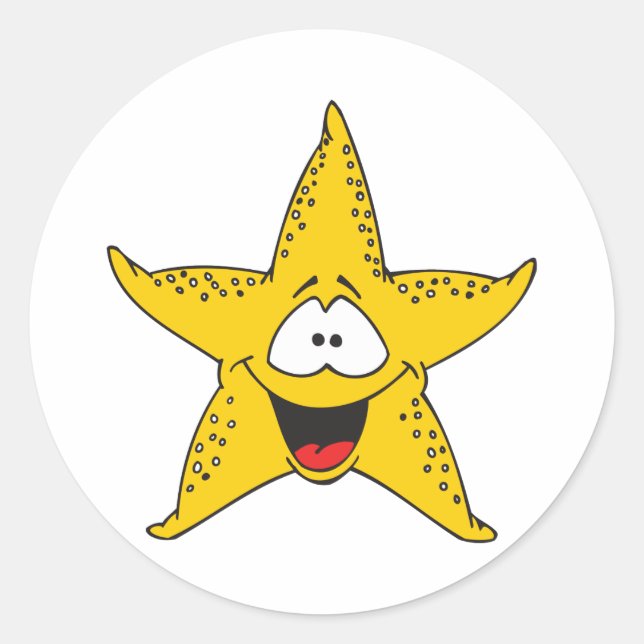 Starfish Classic Round Sticker (Front)
