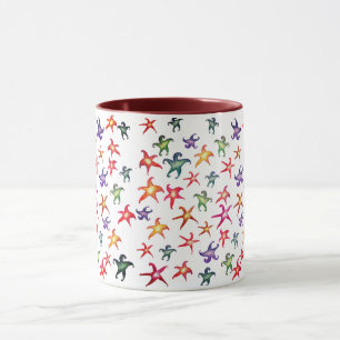 Starfish Colourful Sea Stars Pattern Mug