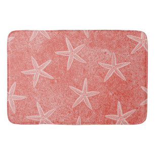 Starfish Coral Pink Bath Mat