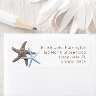 Starfish Couple Custom Return Address Return Address Label