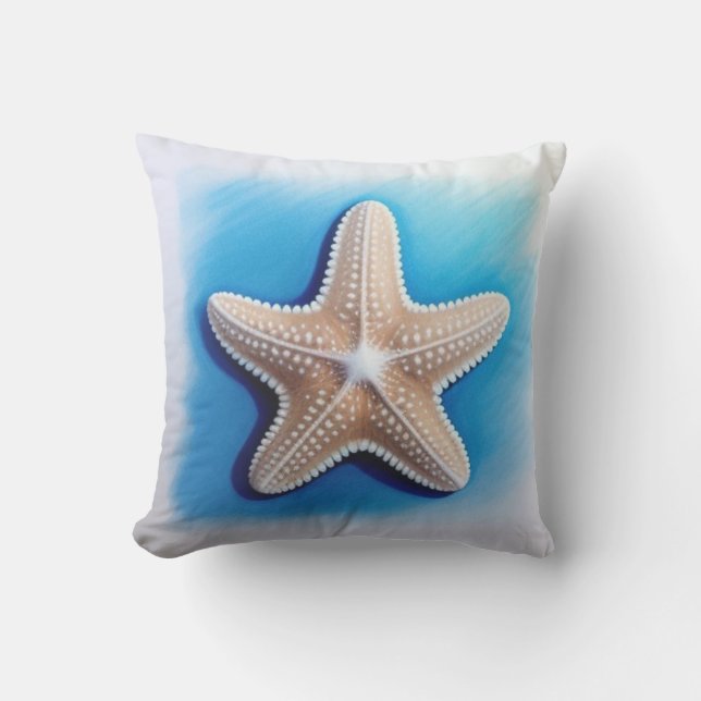 Starfish Crayon Drawing Cushion (Front)