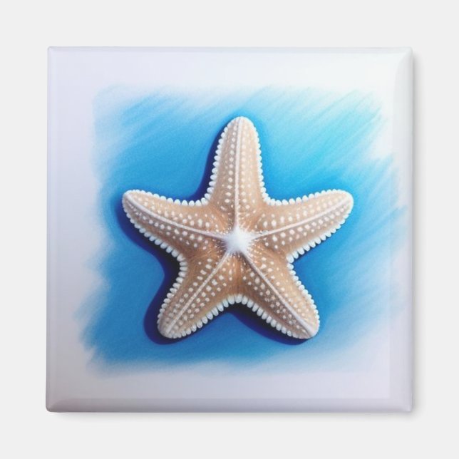 Starfish Crayon Drawing Magnet (Front)