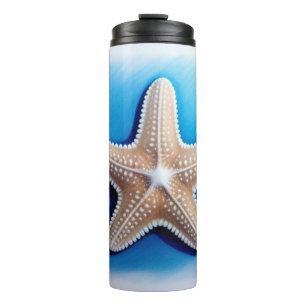 Starfish Crayon Drawing Thermal Tumbler