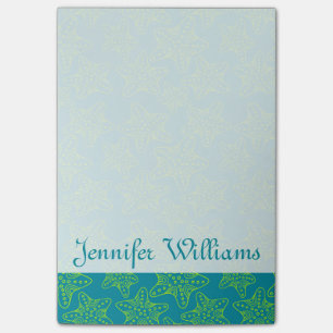 Starfish Crowd Pattern Add Your Name Post-it Notes