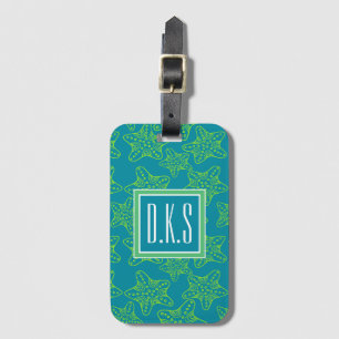 Starfish Crowd Pattern   Monogram Luggage Tag