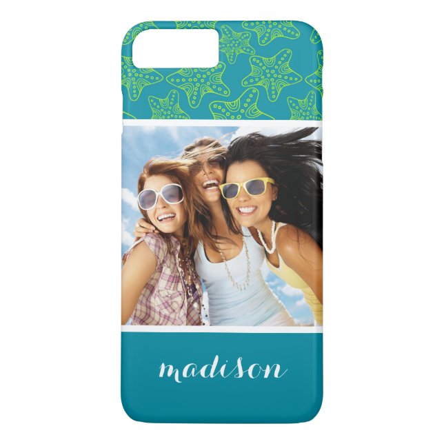 Starfish Crowd Pattern | Your Photo & Name Case-Mate iPhone Case (Back)