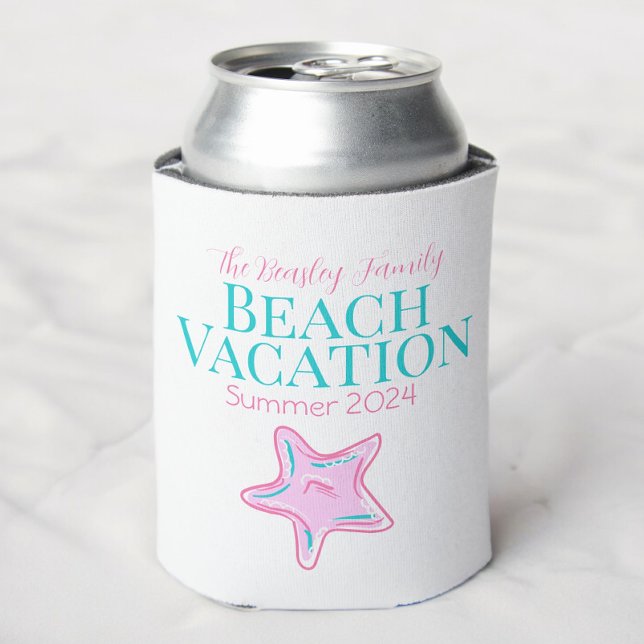 Starfish Custom Beach Cruise Reunion Vacation Can Cooler (Creator Uploaded)
