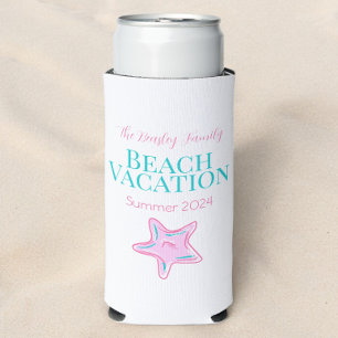 Starfish Custom Beach Cruise Reunion Vacation Seltzer Can Cooler